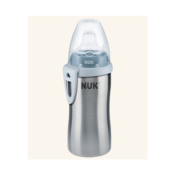 NUK Active Cup 215мл термо, силиконов накрайник - Син