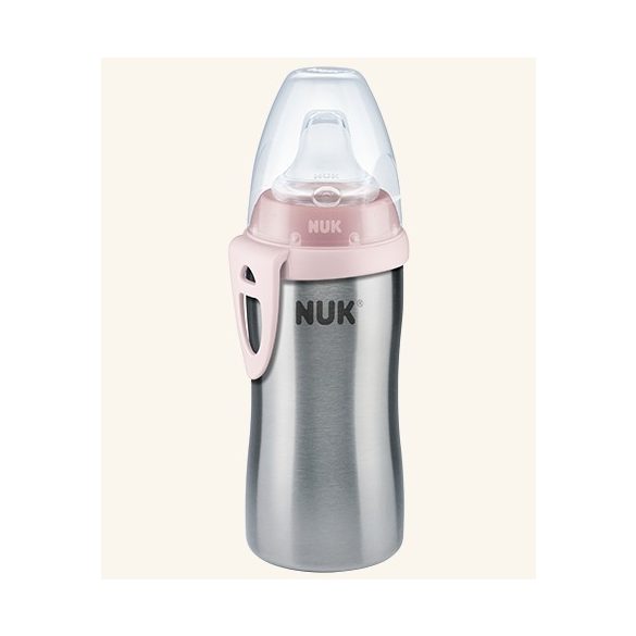 NUK Active Cup 215мл термо, силиконов накрайник - Розов