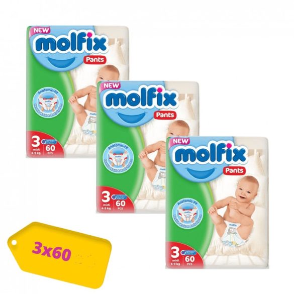 Molfix / Молфикс гащи 3 (4-9кг) 180бр.