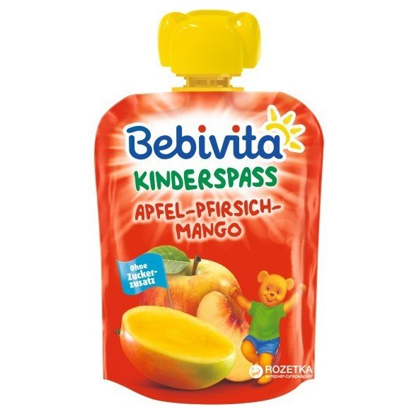Bebivita - Забавна плодова закуска с ябълка, манго и праскова