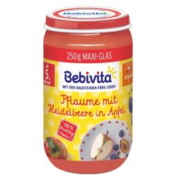   Bebivita Ябълка със слива и боровинки 250гр.