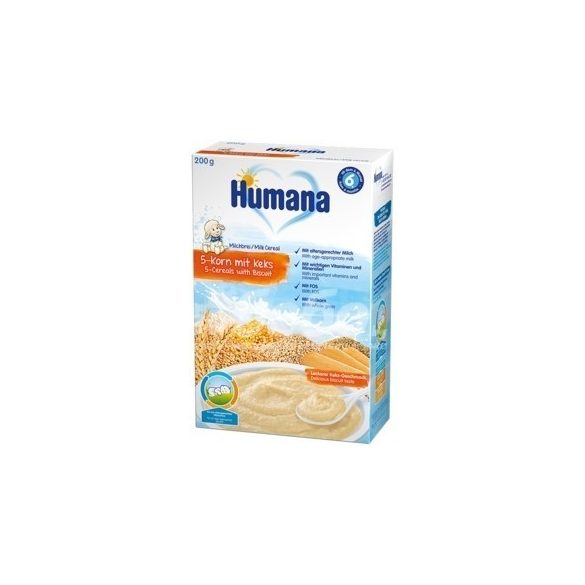 Humana Mлечна каша 5-зърна с бисквита