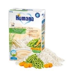   Humana Безмлечна каша с ориз.грах и моркови