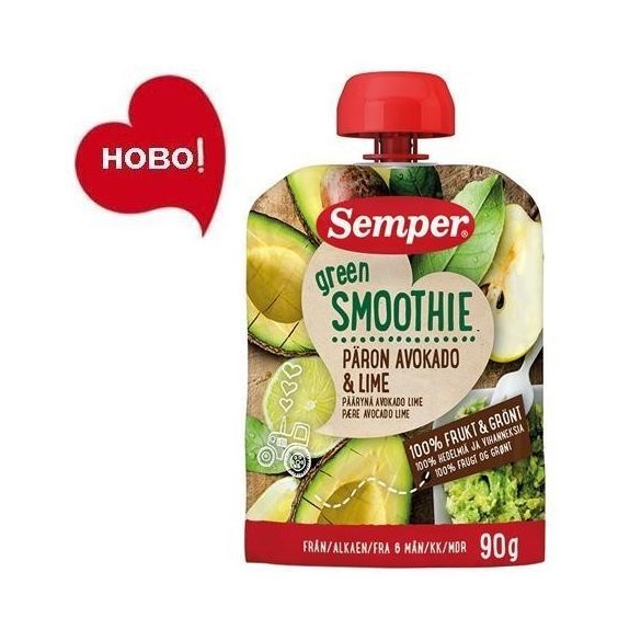 Семпер / Semper Зелено смути с круша, авокадо и лайм 6м-90гр