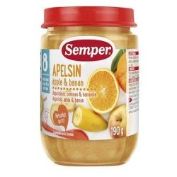   Semper Портокали, ябълки и банани 8 месеца 190g
