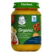   GERBER - Гербер Пюре Organic Сладък картоф със зел. и пилешко месо - 190g