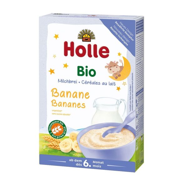 Holle Био Бебешка каша с мляко и банани 250 г - след 6-тия месец