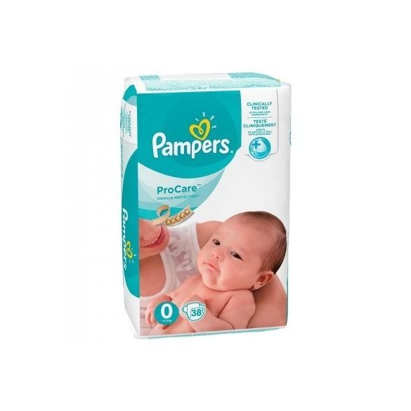 PAMPERS PRO CARE 0 (1-2.5кг.) 38 броя