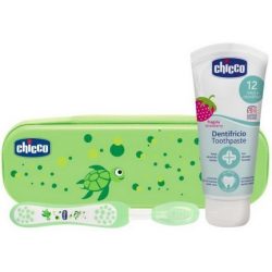   Chicco Комплект за почистване на зъбки - зелено
