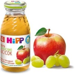   HIPP БИО Сок от ябълки и грозде 4+м. / 200мл./ 05.2024 г