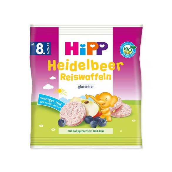 HiPP Bio Оризови вафли от боровинки (30 г) 8м