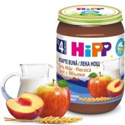   HIPP БИО Млечна каша плодове грис ябълки и праскови