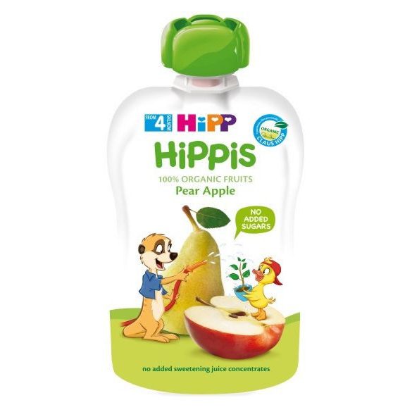 HIPP Био Плодова закуска круша и ябълка 100г 