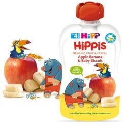  HIPP Био Плодова закуска ябълки,банан и бисквити