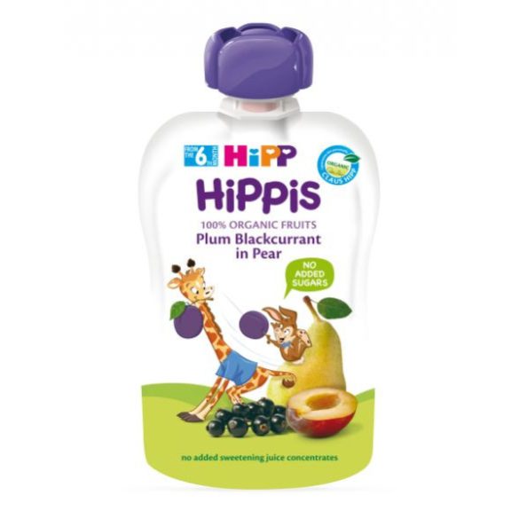 HIPPIS БИО Плодова закуска сливи с касис и круши