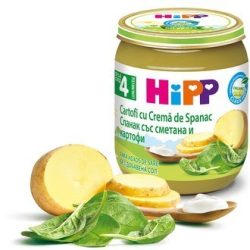   HIPP БИО Спанак със сметана и картофи 