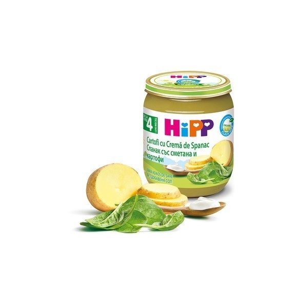 HIPP БИО Спанак със сметана и картофи 